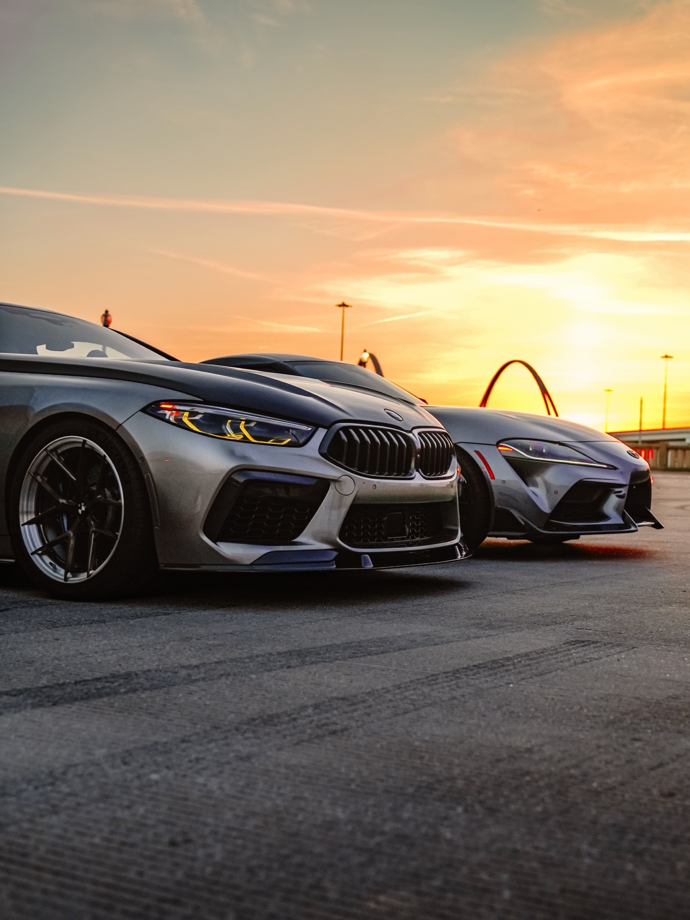 M8 at sunset on a Texas bridge